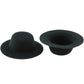 YHXiXi Handmade Small Wide Brim Doll Fedoras: 10pcs Felt Panama Hats with Flat Tops