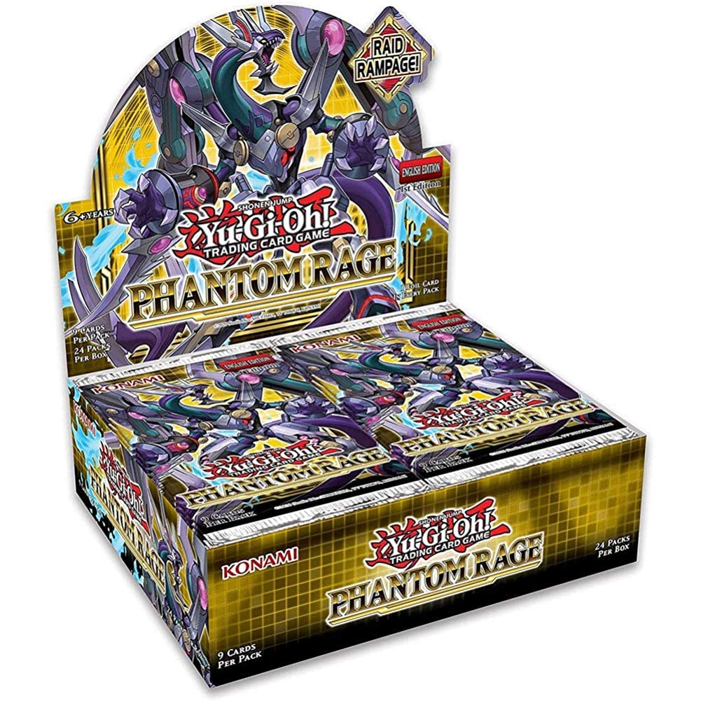 Yugioh Phantom Rage English TCG 1st Edition Booster Box - 24 Packs of 9 Cards Each