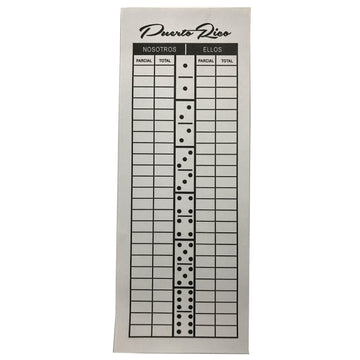Puerto Rico Double Six Dominoes Small Size Flag with Score Pad