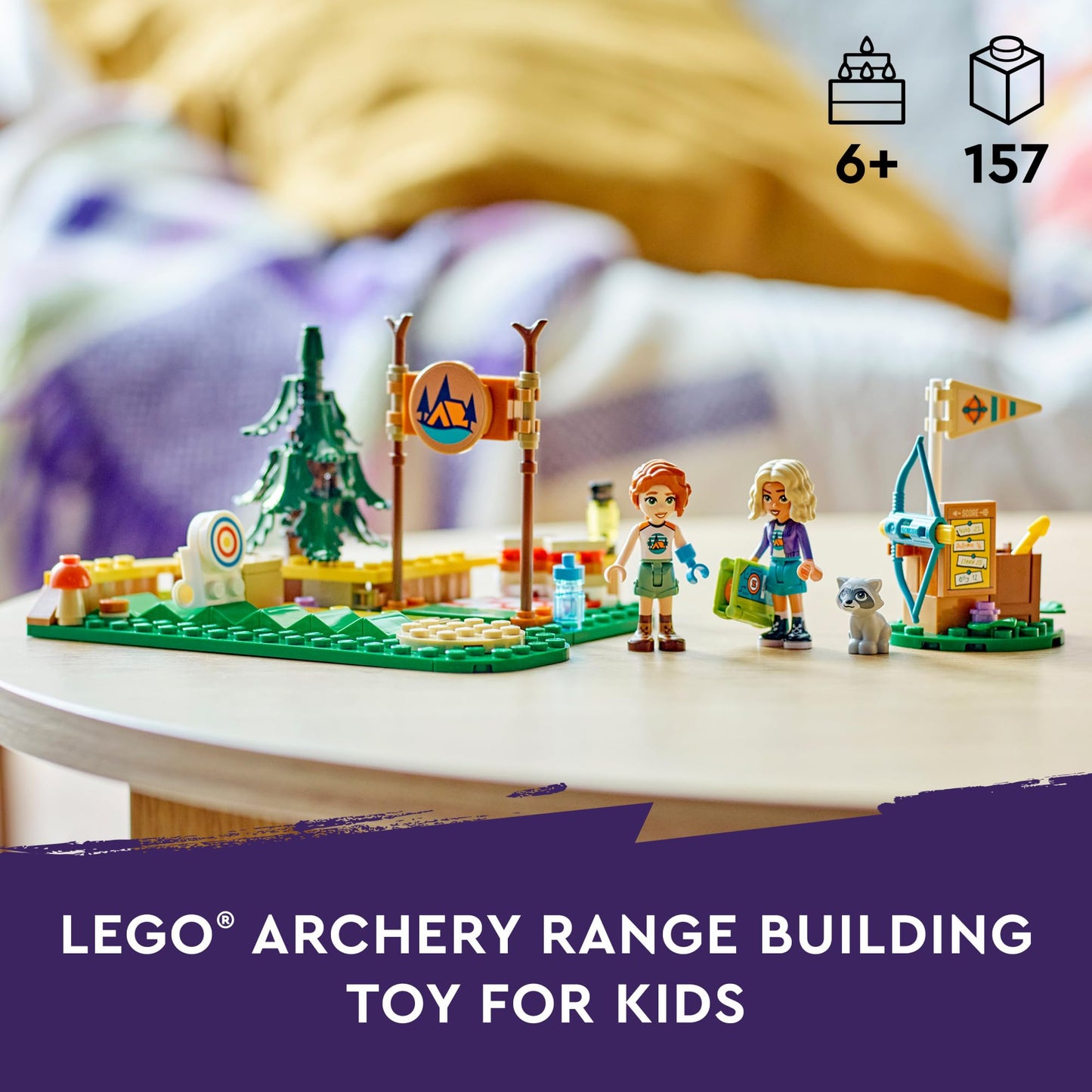 LEGO Friends Adventure Camp Archery Range Toy, Archery Set for Kids with Toy Bow and Arrows, Adventure Building Playset for Girls and Boys Ages 6