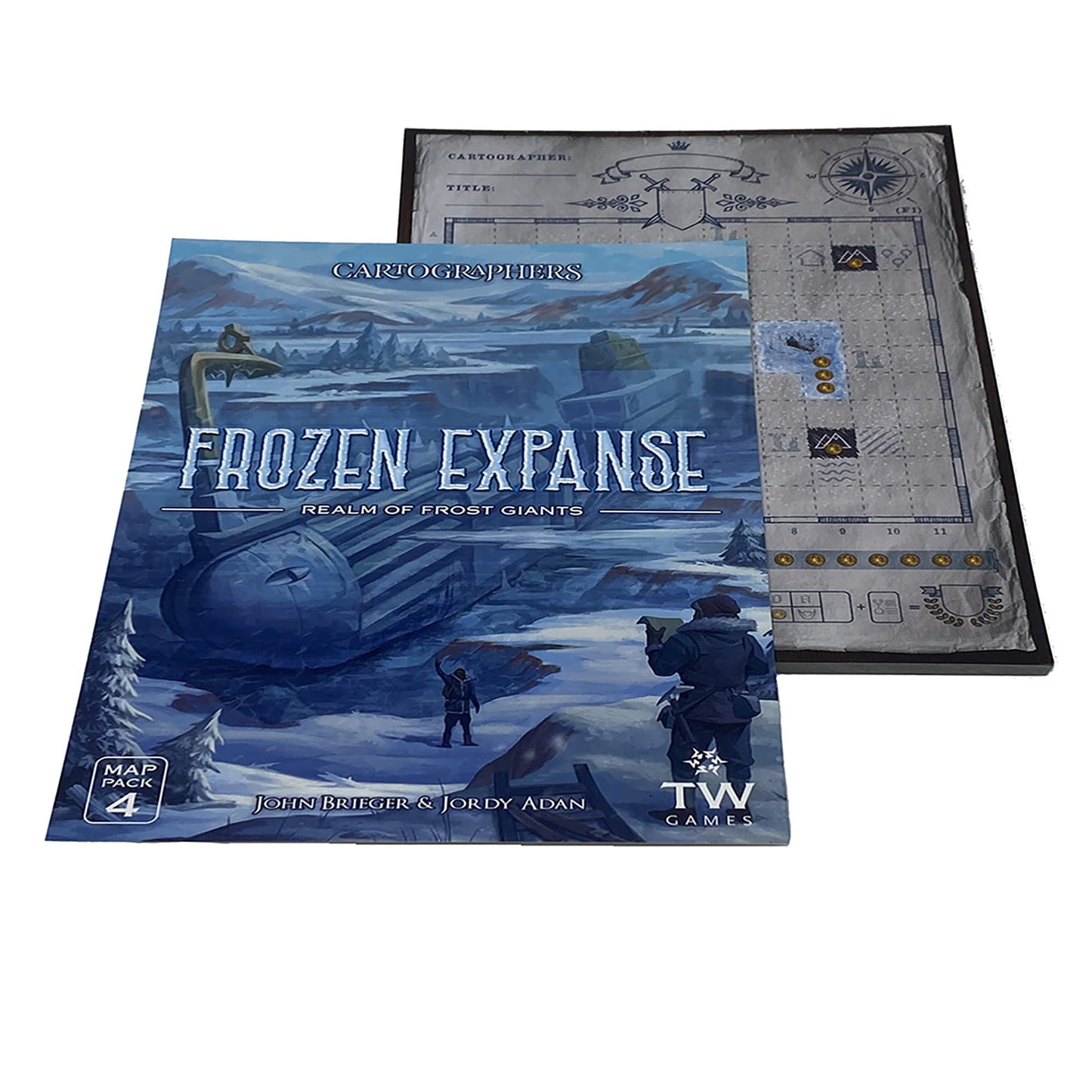 Cartographers: Map Pack 4, Frozen Expanse | Expansion for The Award-Winning Game of Map Drawing | Strategy Flip and Write Fantasy Board Game | Family
