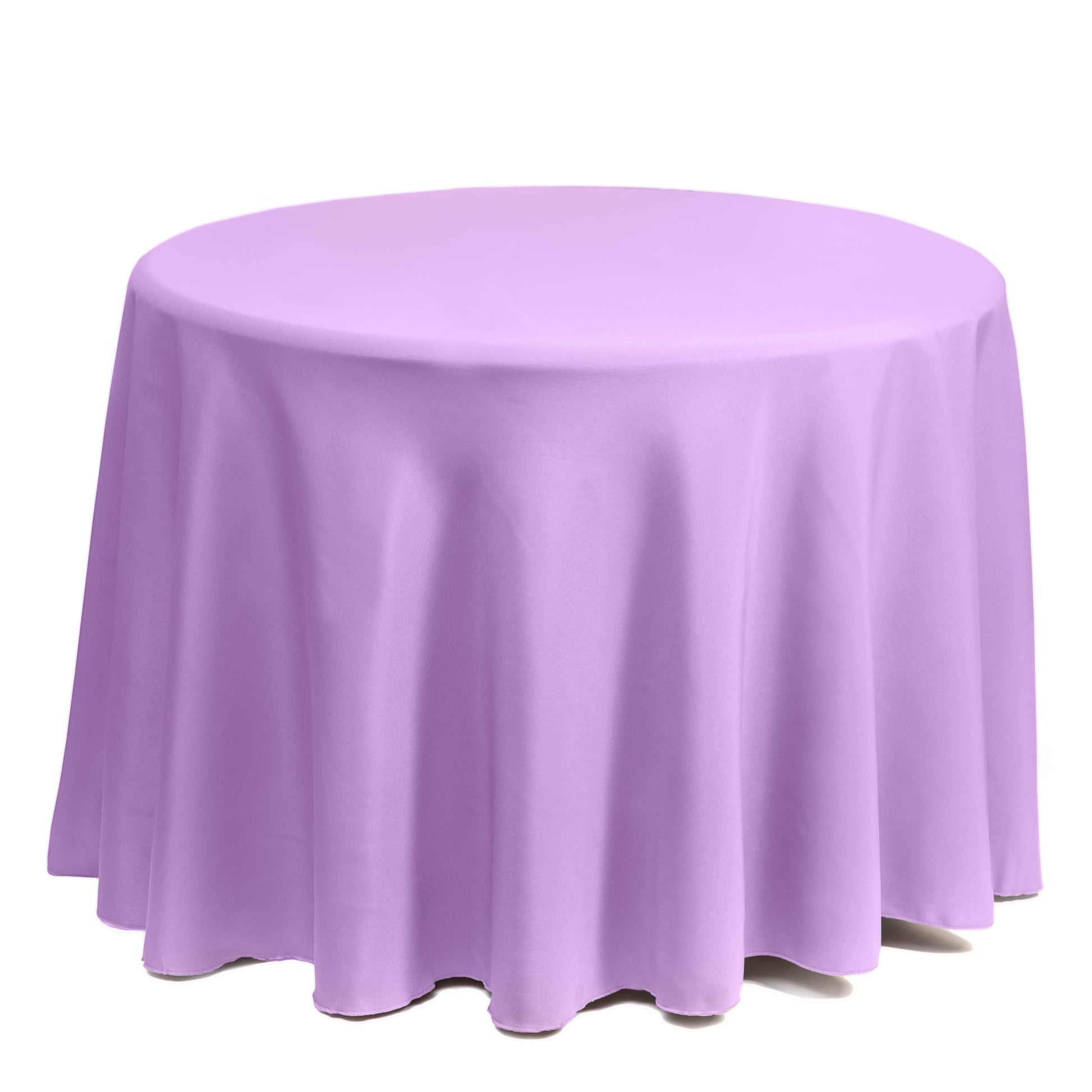 Gee Di Moda Round Tablecloth - 70 Inch Lavender Round Table Cloth for 24 to 48 Inch Round Tables - Heavy Duty Washable Fabric - for Buffet Table