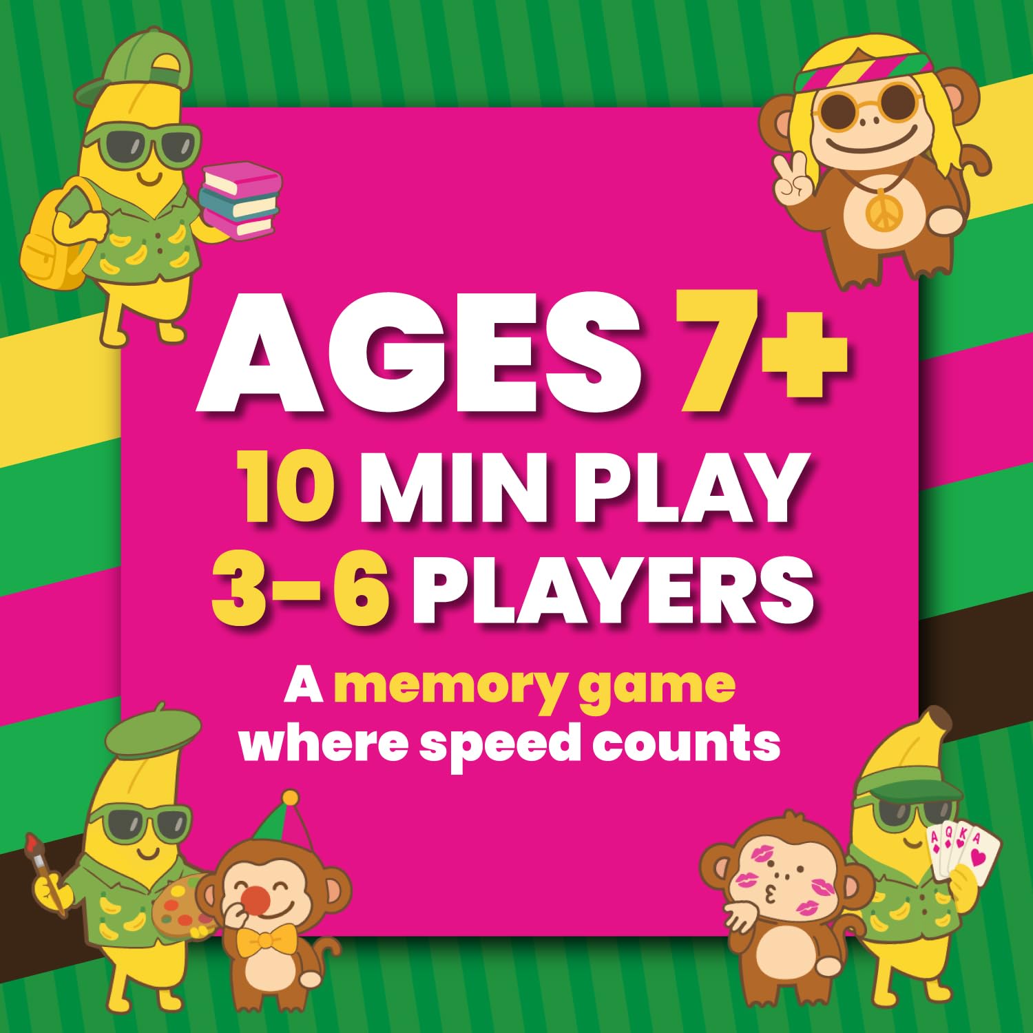 Oh No Banana Joe! Memory Speed Card Game by Taco Cat Games | Duel Card Game for Kids and Adults with Laugh Out Loud Challenges | Quick 10 Minute Games