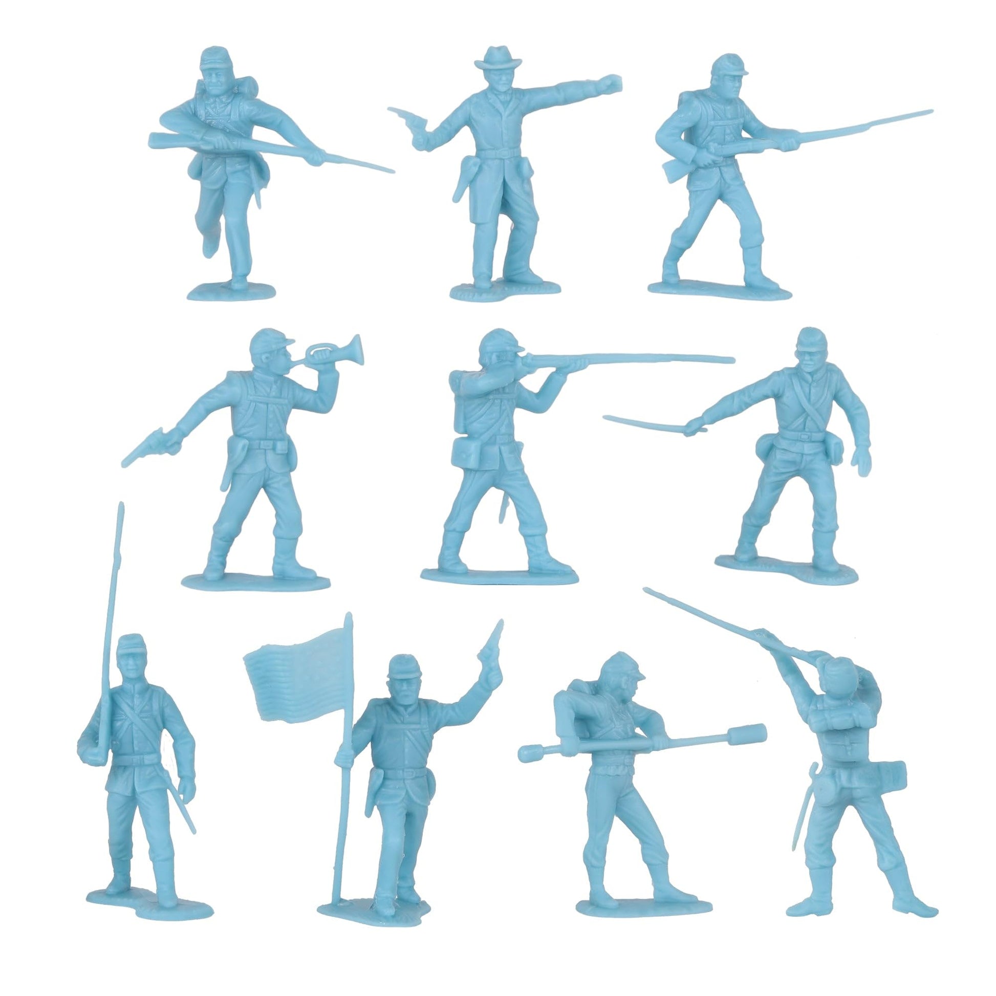 BMC CTS Civil War Battle of Picketts Charge - 101pc Blue & Gray Plastic Army Set