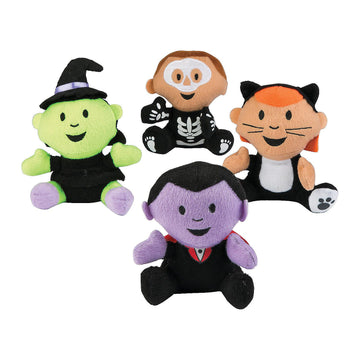 Fun Express Plush Halloween Monster Characters (Set of 12 Stuffed Animals) Halloween Toys