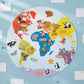 Continents and Animals Make A Sticker - 12 Pieces - Educational and Learning Activities for Kids