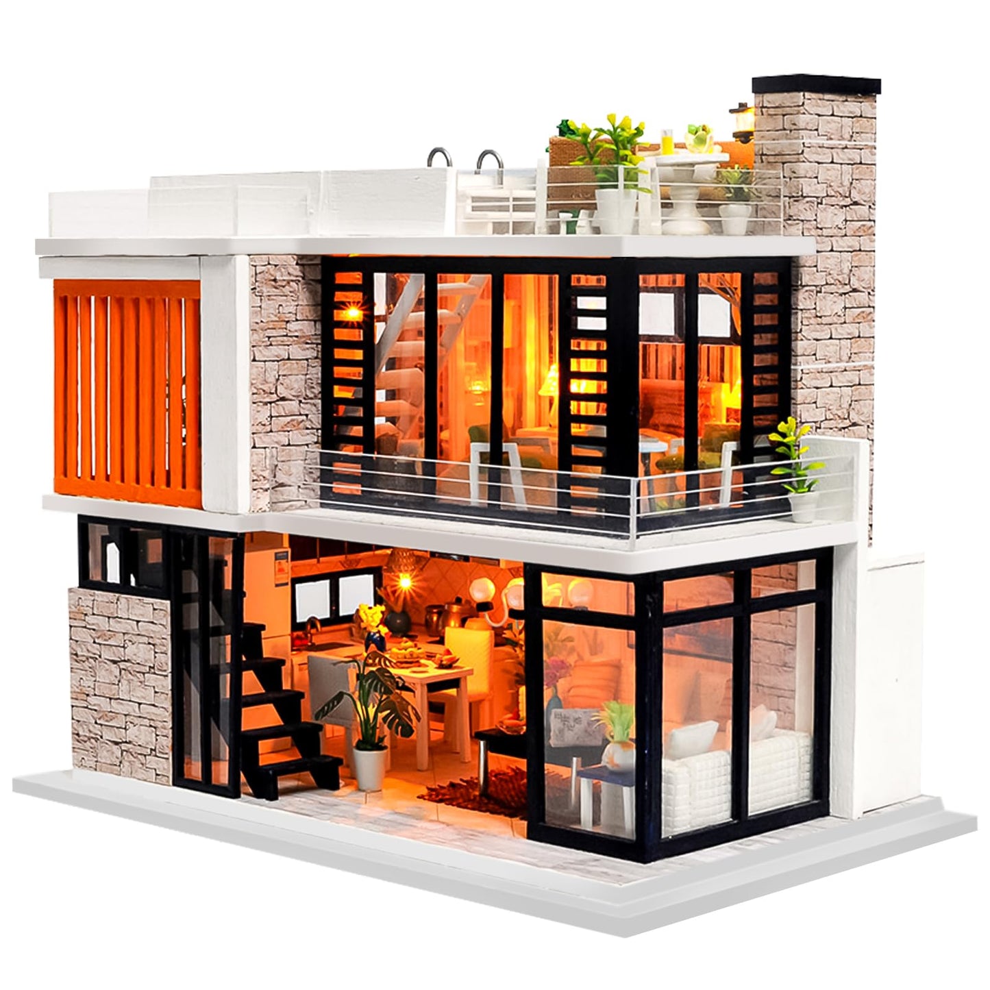 Spilay DIY Miniature House Kit for Adults, Miniature Dollhouse Building Kit