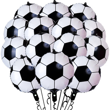 14 Pcs Soccer Party Balloons,18 Inch Soccer Foil Balloon Sports Theme for Soccer Themed Party Decorations,Soccer Balloons Birthday Party Sports Party