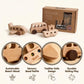 MINYMOON Wooden Toys for 1 Year Old - Montessori Baby Toy Set with Bus, Airplane & Boat - Minimalist Nursery Decor & Teething Safe Infant Toys