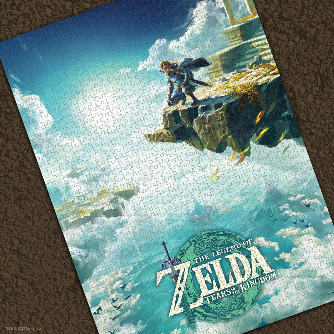 The Legend of Zelda Tears of The Kingdom 1000 Piece Jigsaw Puzzle | Collectible Puzzle Featuring Link from The Legend of Zelda Video Game | Officially
