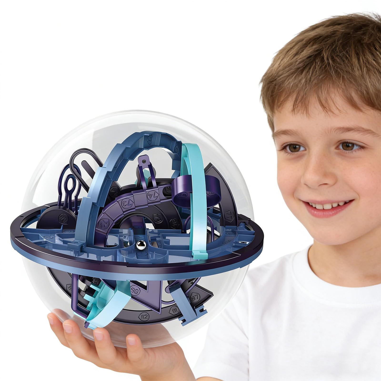 3D Maze Ball,Interactive Maze Sphere Game with 158 Obstacles