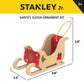 Red Toolbox Stanley Jr. DIY Wood Mini Santa Sleigh and Reindeer Set - Craft Kit for Kids - Create Your Own Mini Santa Sleigh - Perfect Holiday