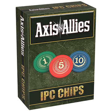 Renegade Game Studios Axis & Allies IPC Chips - 75 Weighted Tokens, 1-5-10 Denominations, Storage Tray