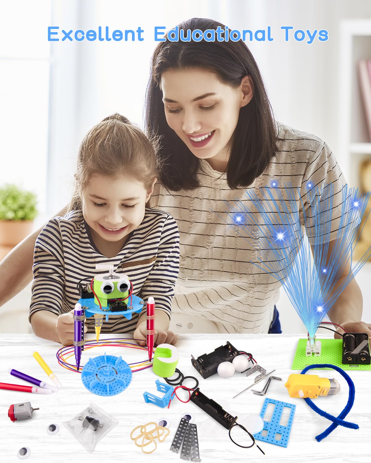 6-in-1 STEM Kit for Kids Ages 6-12, STEM Toys for Boys Ages 8-12, Robot Building Kit & Car Crafts for Kids, Science Activities Robotics Kits for 6 7 8