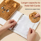 Cute Plush Kpop Photocard Binder, 4-Pocket Photo Card Album with 20 Double-Sided Sleeves, 160 Pockets, Soft Bear Cover 6-Ring Card Holder Book for