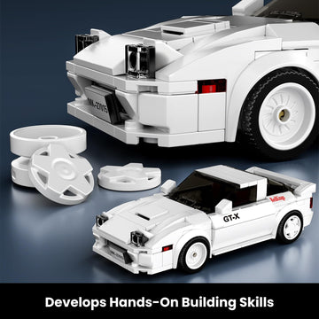 Super Sports Car Building Set with Display Case, 369 Pcs Model Ages 8+