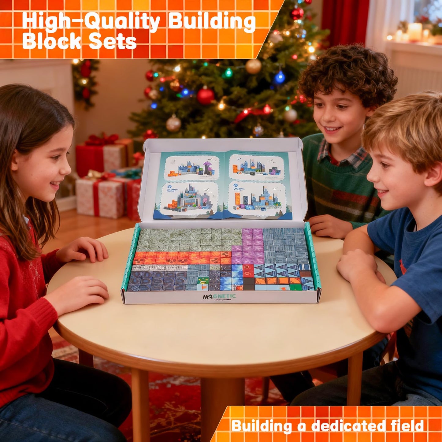 gearvibe Magnetic Building Blocks for Kids - 276PCS Magnet Blocks Set | TEM Sensory Stacking Magnets Toys for Boys & Girls Ages 3+ | Suitable Easter