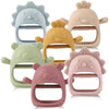 Baby Teething Toys, Teething Toys, Teethers for Babies 3-6 Months, Baby Chew Toys, BPA Free Teether Mitten with Soft Texture for Sensory Exploration