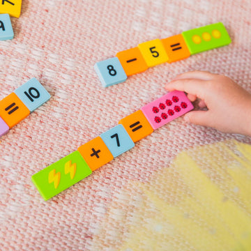 Educational Insights Math Dominoes Addition & Subtraction - Math Preschool Activities for Classroom & Home, Toddler Learning Toys, Gift for Ages 3+