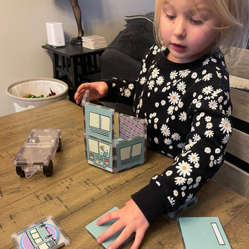 CreateOn Mo Willems - Don't Let the Pigeon Drive the Bus Magnetic Tiles, Magnetic Toy, Travel Toys, Classroom Sensory Toy Blocks, STEM & Montessori