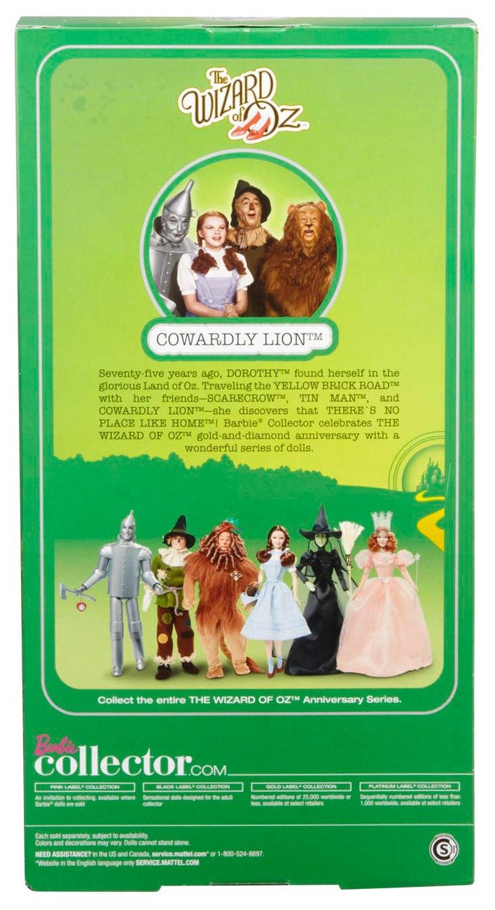 Barbie Collector Wizard of Oz Cowardly Lion Doll