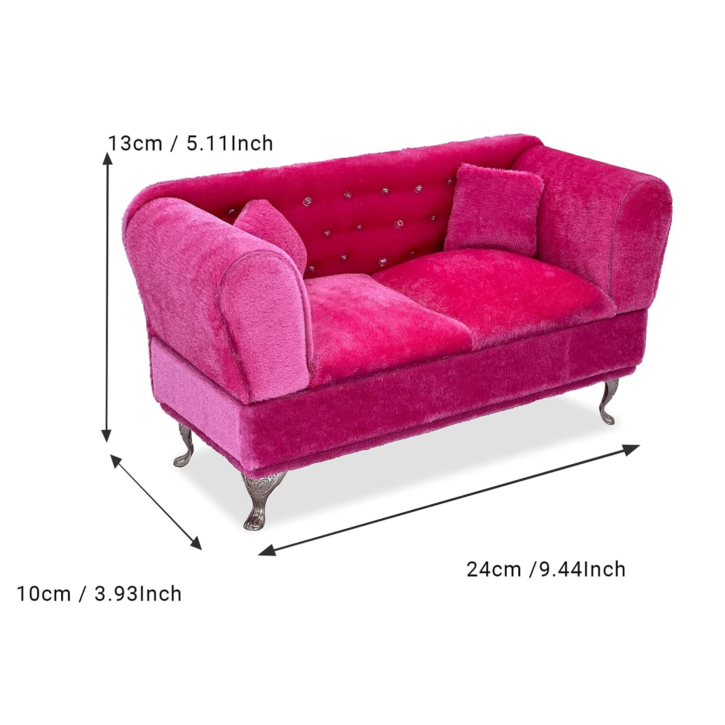 Yikko 1/6 Sofa Cushions for Dollhouse Living Room or Bedroom Decor, 12inch Dolls Accessories, Furniture for Blythe-Doll, Gift for Women Jewelry
