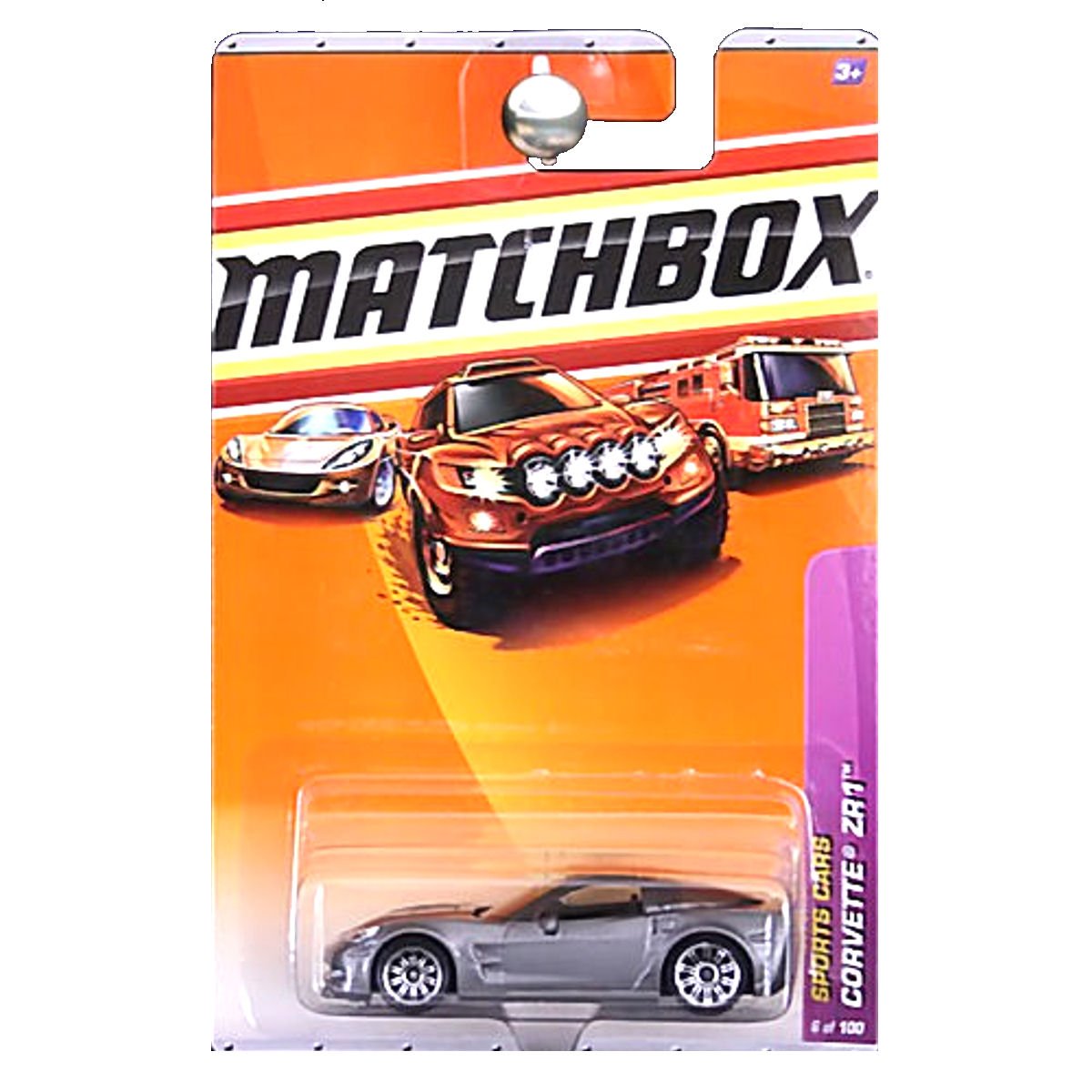 Matchbox 2010 Sports Cars Chevy Chevrolet Corvette ZR1 Silver Charcoal Grey Gray #23