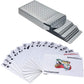 jcoral 2 Pack Diamond Playing Cards Gold Silver Poker Cards Waterproof Plastic Gold and Silver Foil Playing Cards Highly Flexible,2 Decks of Cards