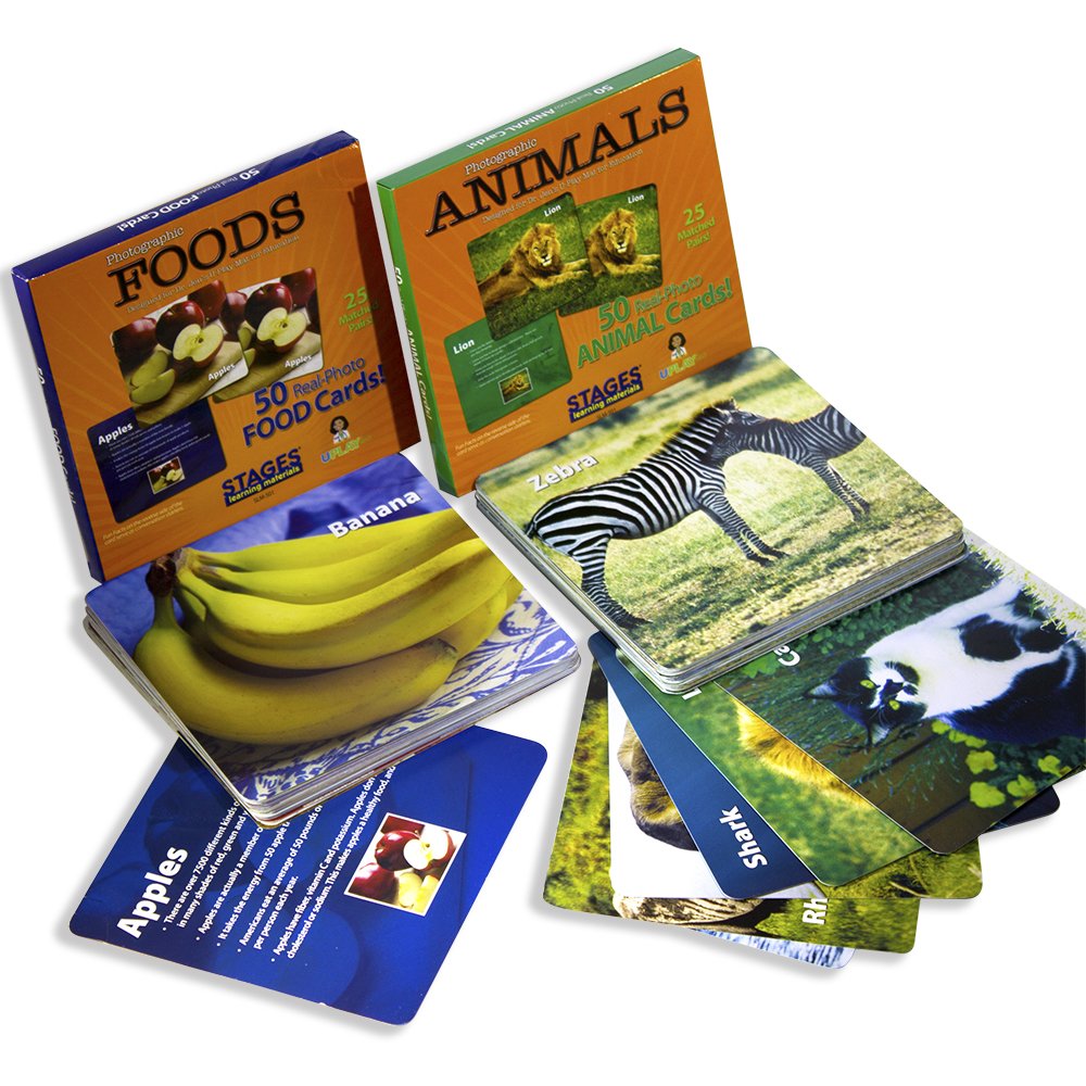 Stages Learning Materials Language Builder Uplay Mat and Flashcard Set for Preschool, Autism, ABA and Speech Therapy Early Learning Flashcards
