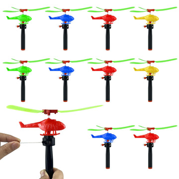 XIPEGPA 10PCS Flying Helicopters Planes 360°Rotating Airplanes Helicopter Airplane for Boys Girls Goodie Bag Stuffers Classroom Prizes Bulk Party