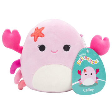 Squishmallows Original 5-Inch Cailey The Crab Mini Plush - Official Jazwares - Collectible Little Soft & Squishy Stuffed Animal Toy - Add to Your