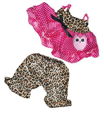 Cute Leopard Owl Teddy Bear Clothes Most 14"-18" Build-a-Bear and Make Your Own Stuffed Animals