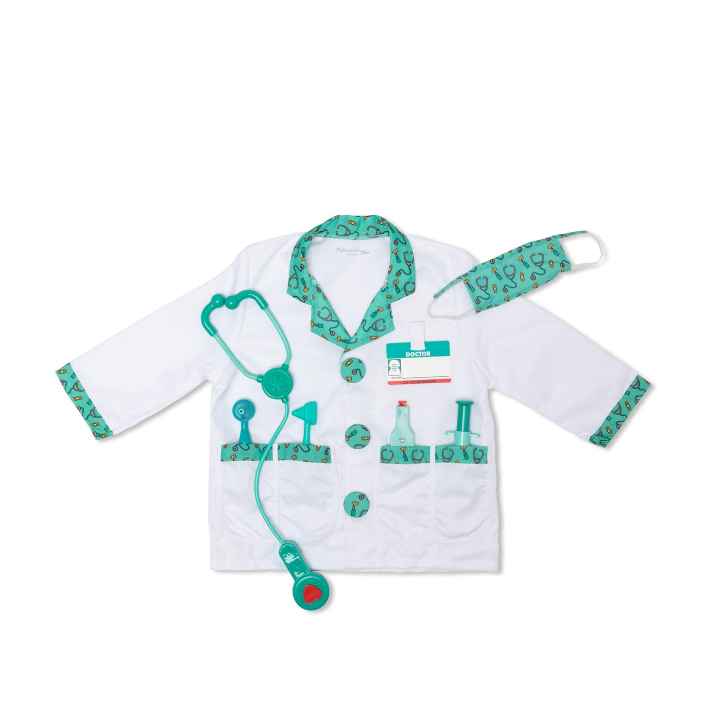 Melissa & Doug Doctor Role Play Costume Dress-Up Set (7 pcs)