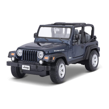 Maisto Plastic Jeep Wrangler Rubicon Diecast Vehicle (1:27 Scale), Metallic Blue