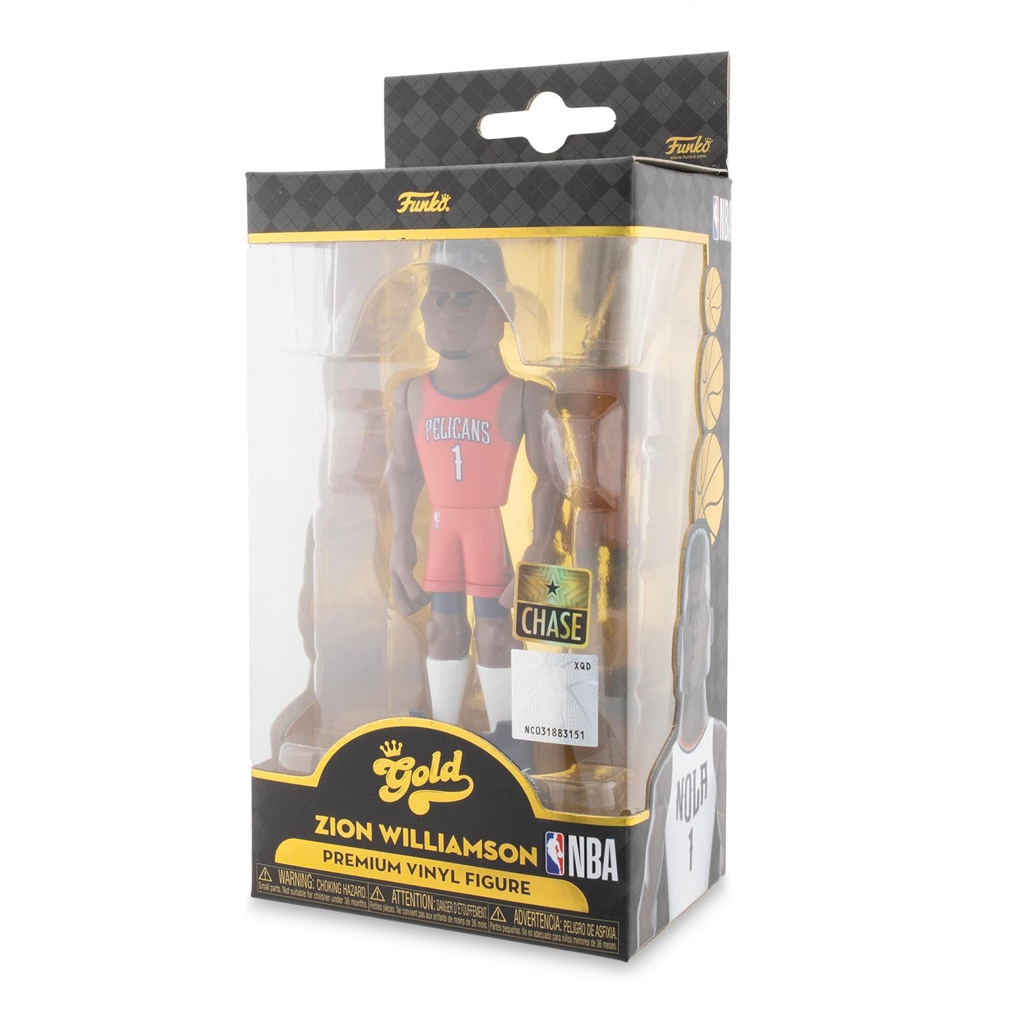 Funko New Orleans Pelicans NBA Gold 5 Inch Vinyl Figure | Zion Williamson Chase