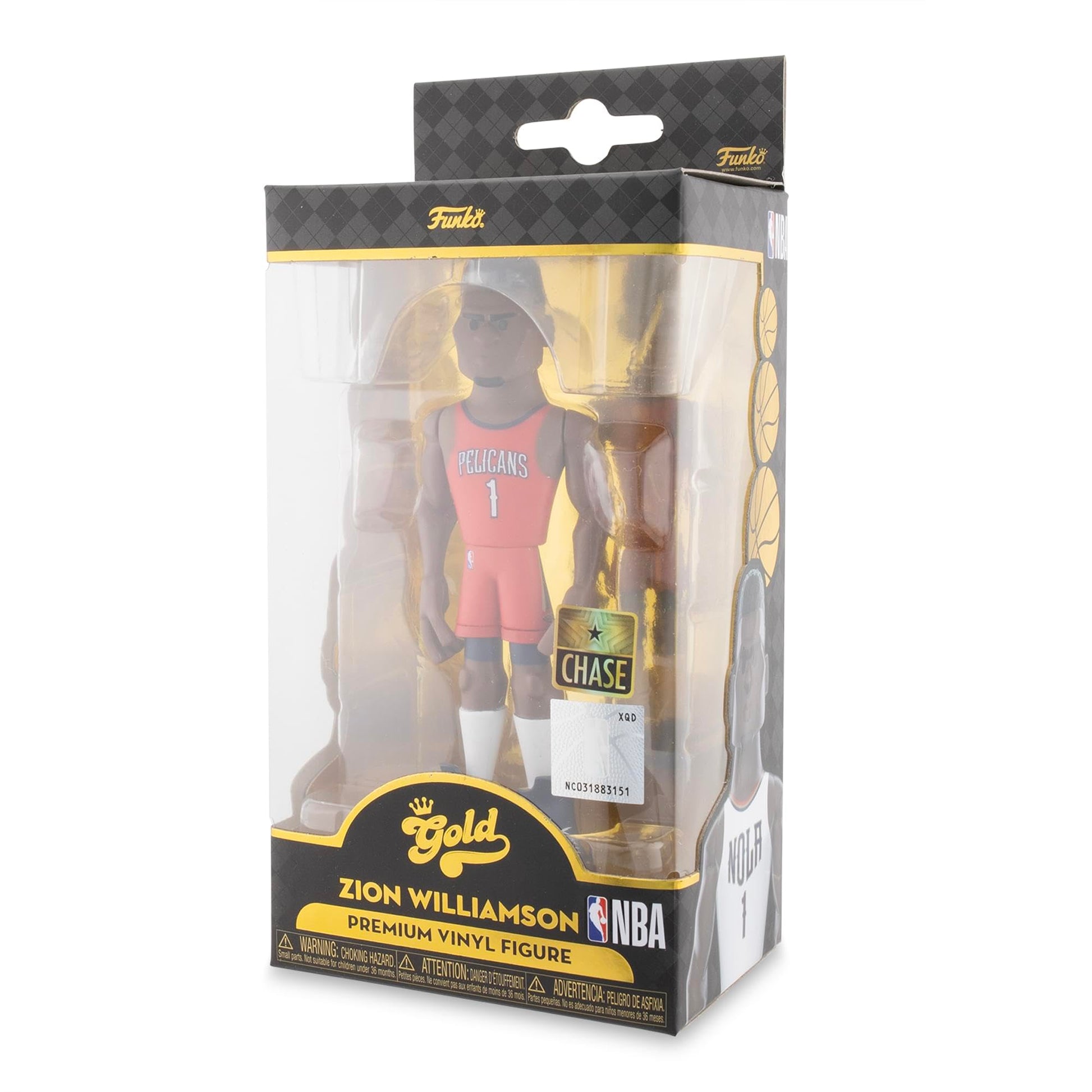 Funko New Orleans Pelicans NBA Gold 5 Inch Vinyl Figure | Zion Williamson Chase