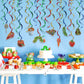 LINGTEER The Very Hungry Insects Cartoon Little Green Caterpillar Butterfly Swirls Streamers - 20 Pcs Children's Reading Story Birthday Party