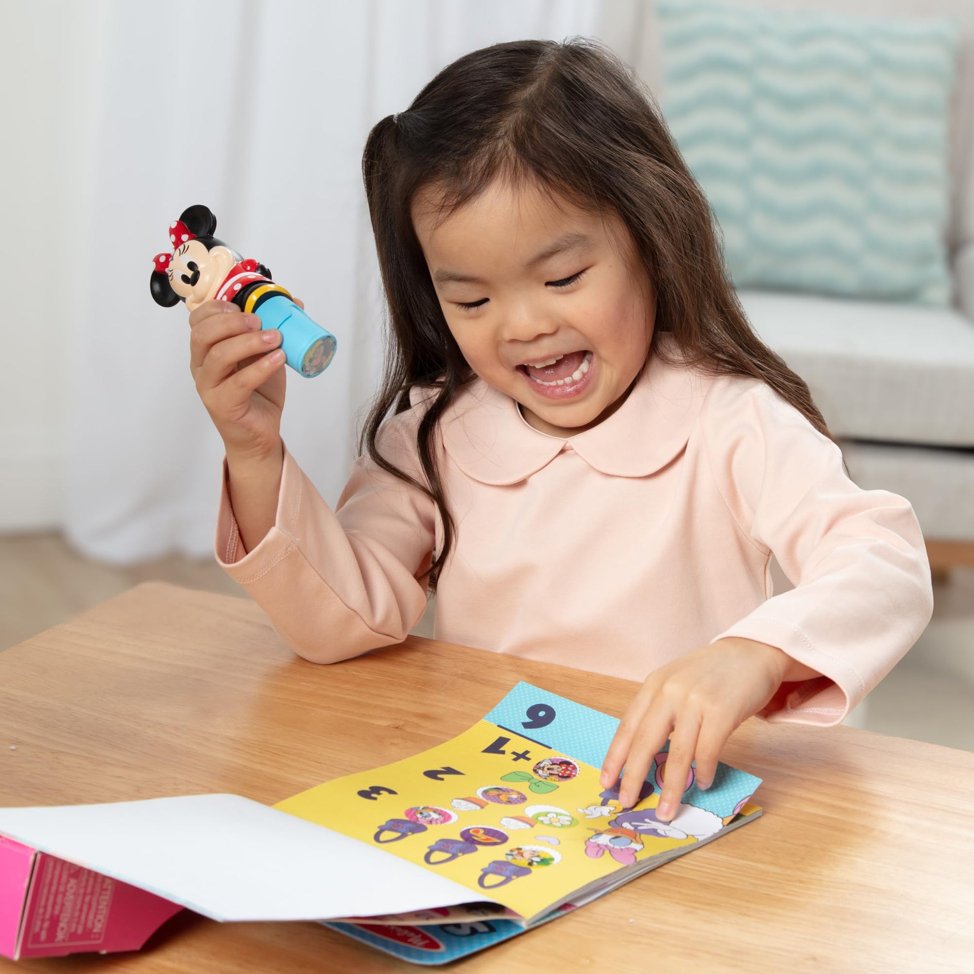 Melissa & Doug Sticker Wow!™ Disney Minnie Mouse Bundle: 24-Page Activity Book, Refillable Sticker Stamper, Mini Pad, 500 Stickers, Arts and Crafts