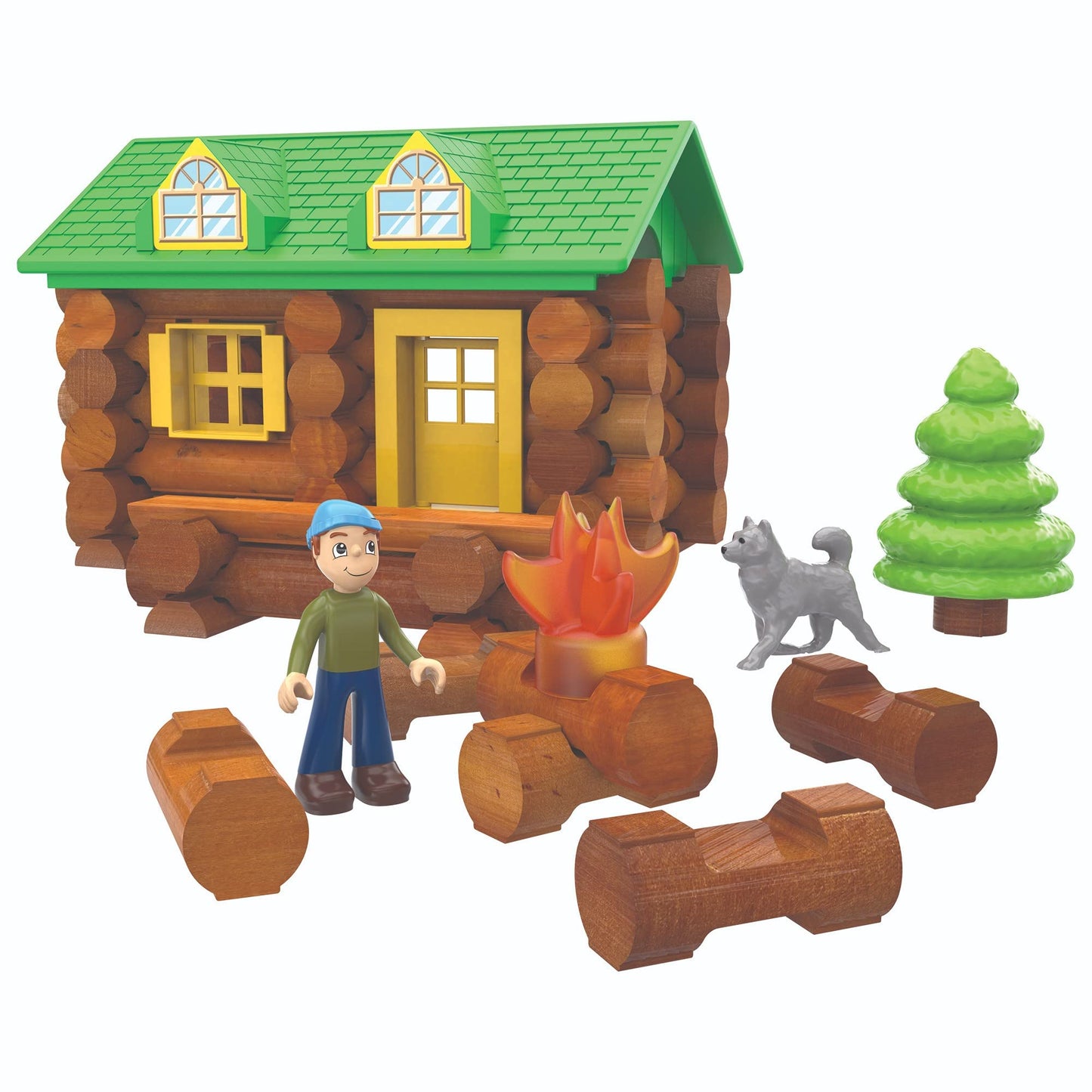 Lincoln Logs-On The Trail Building Set-59 Pieces-Real Wood Logs - Ages 3+