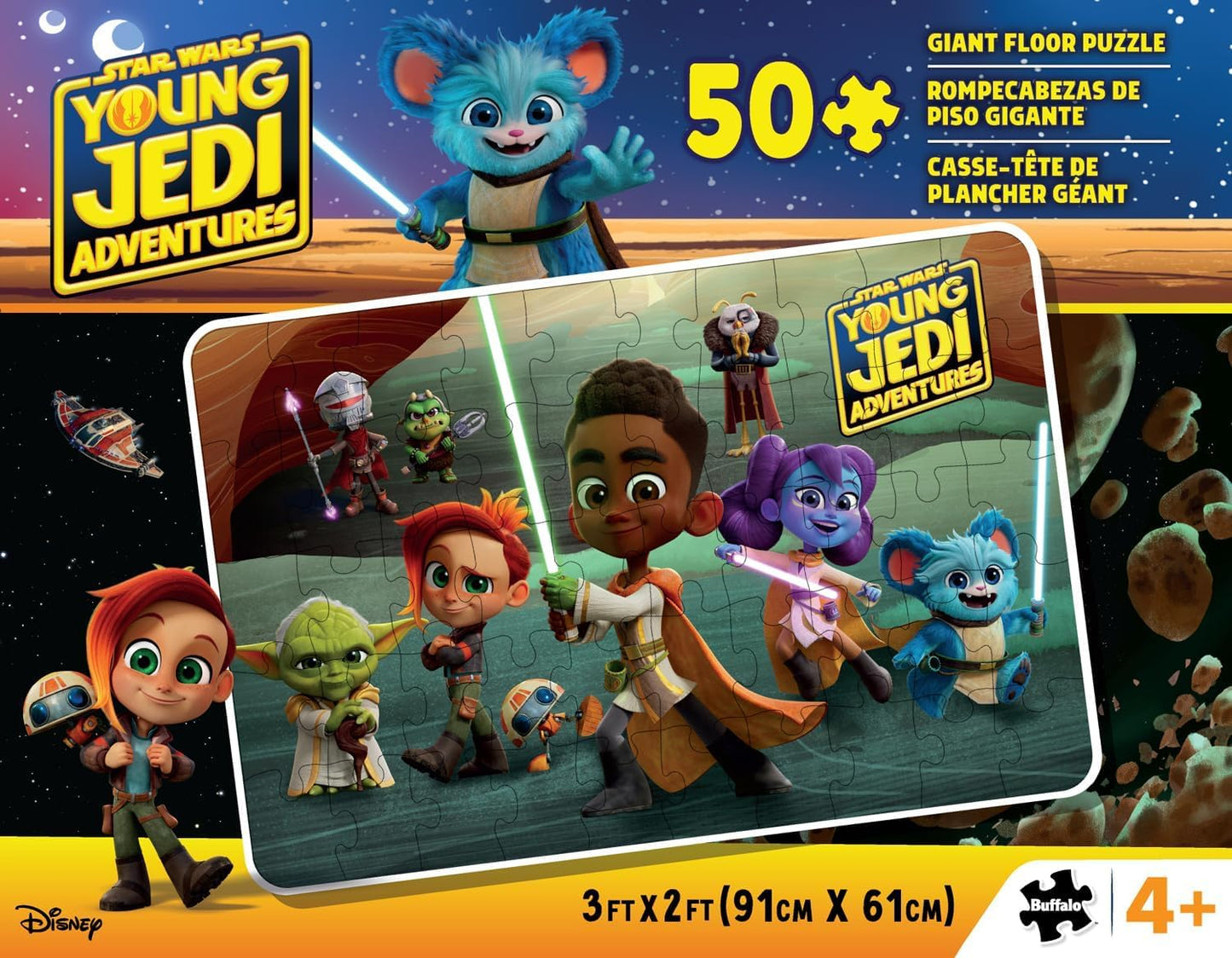 Buffalo Games - Star Wars™ Young Jedi - 50 Piece Floor Puzzle for Kids 4-8