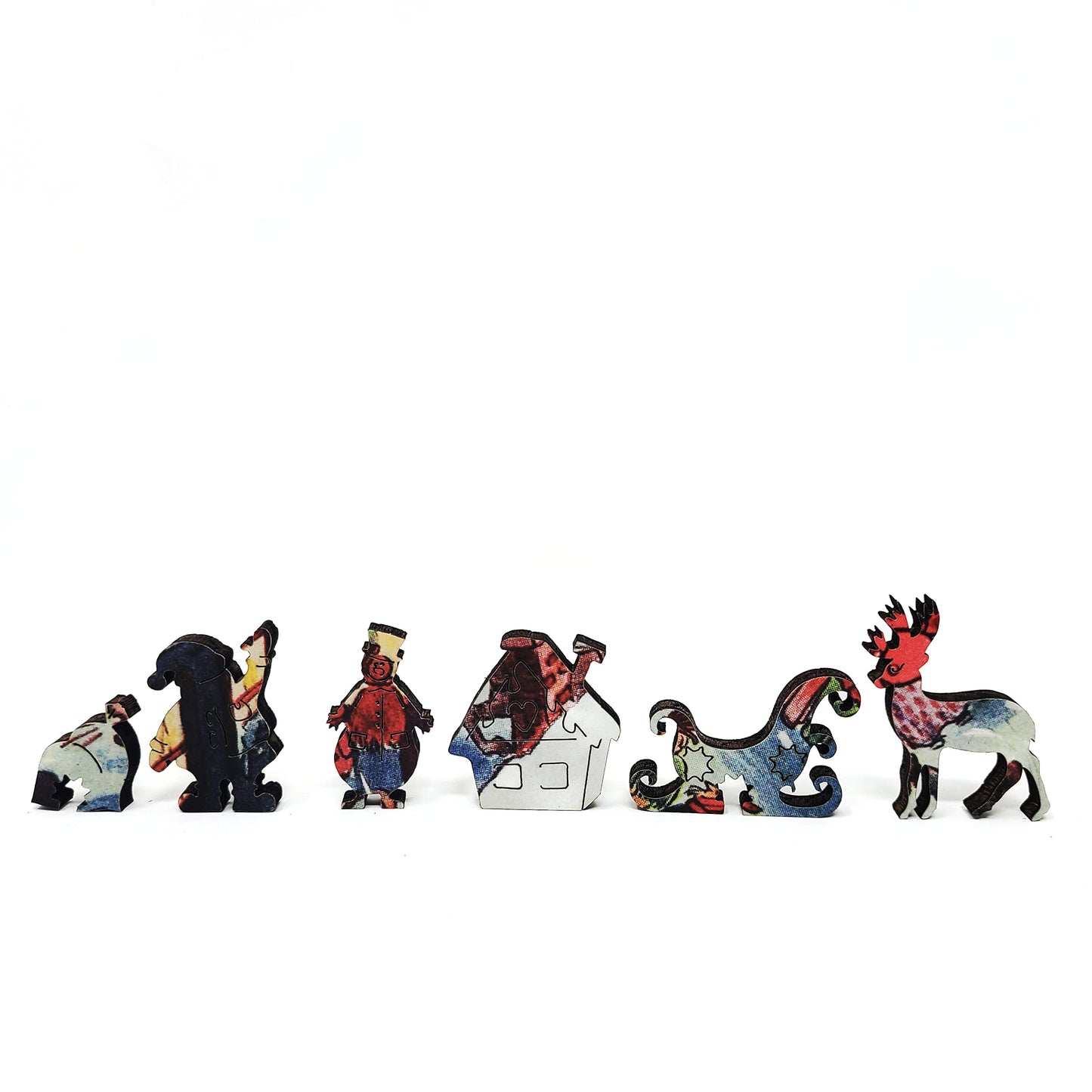 Wooden Jigs?w Puzzle for Adults - Uniquely Shaped Pieces - Made in The USA by FoxSmartBox - 263 Pieces - Christmas eve at Yapp's Crossing