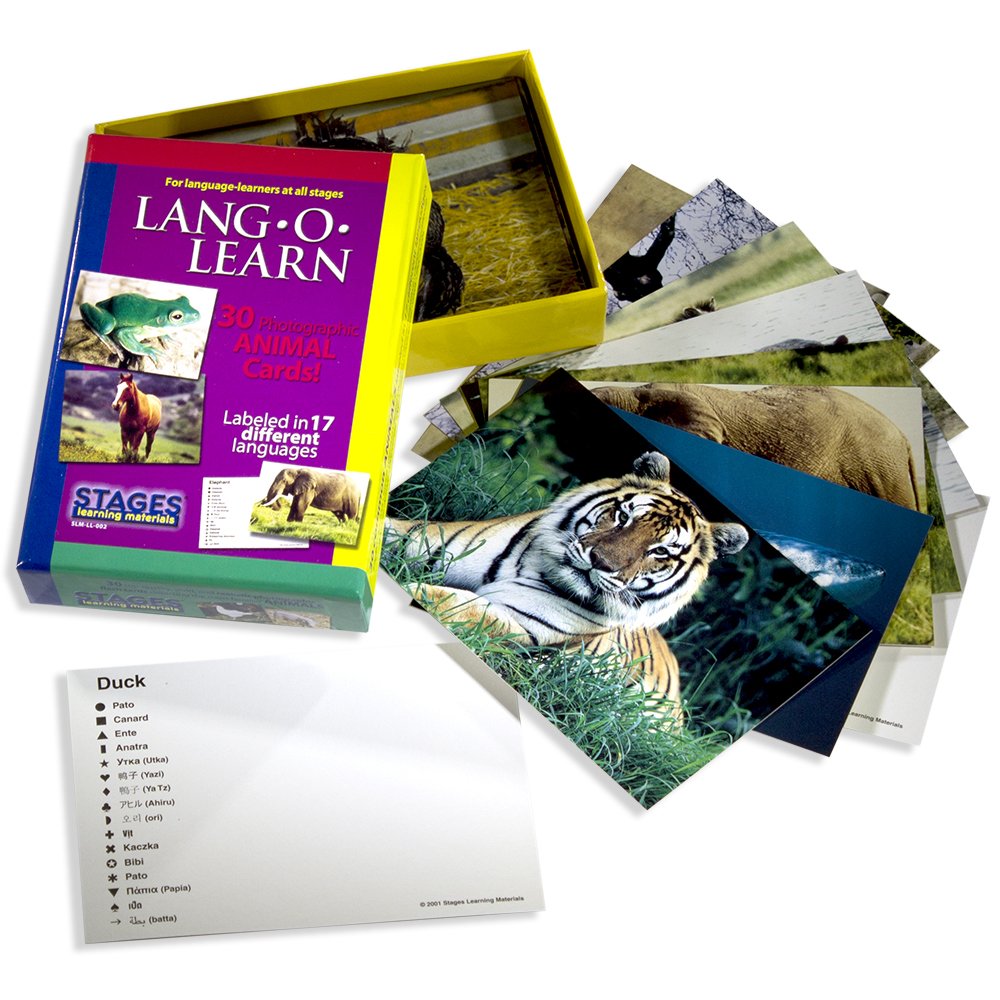 Stages Learning Lang-O-Learn ESL Animals Vocabulary Photo Flash Cards