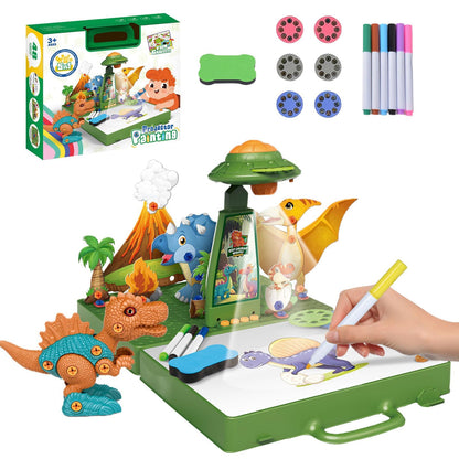 Drawing Projector for Kids, 2 in 1 Art Sketch Projector with 3D Puzzles, Trace and Draw Projector Include 48 Projection Image, Learn to Draw Toys