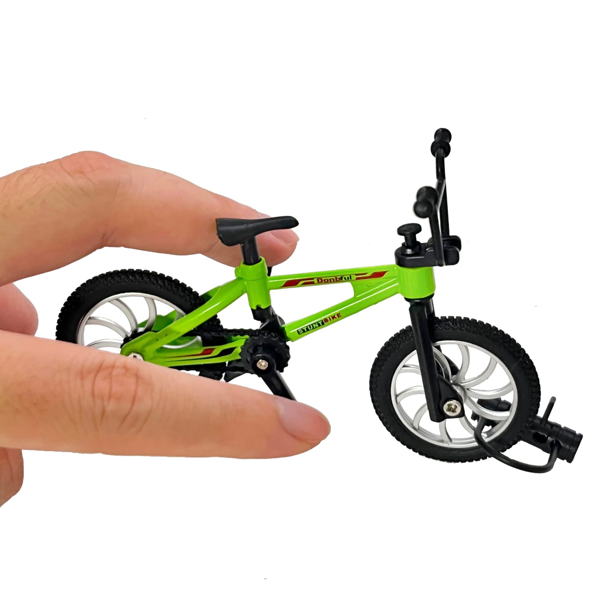 Mini Finger Bike Toy - Alloy Mountain Bicycle Model with Tools, Movable Parts, Gift for Kids & Collectors (Green)
