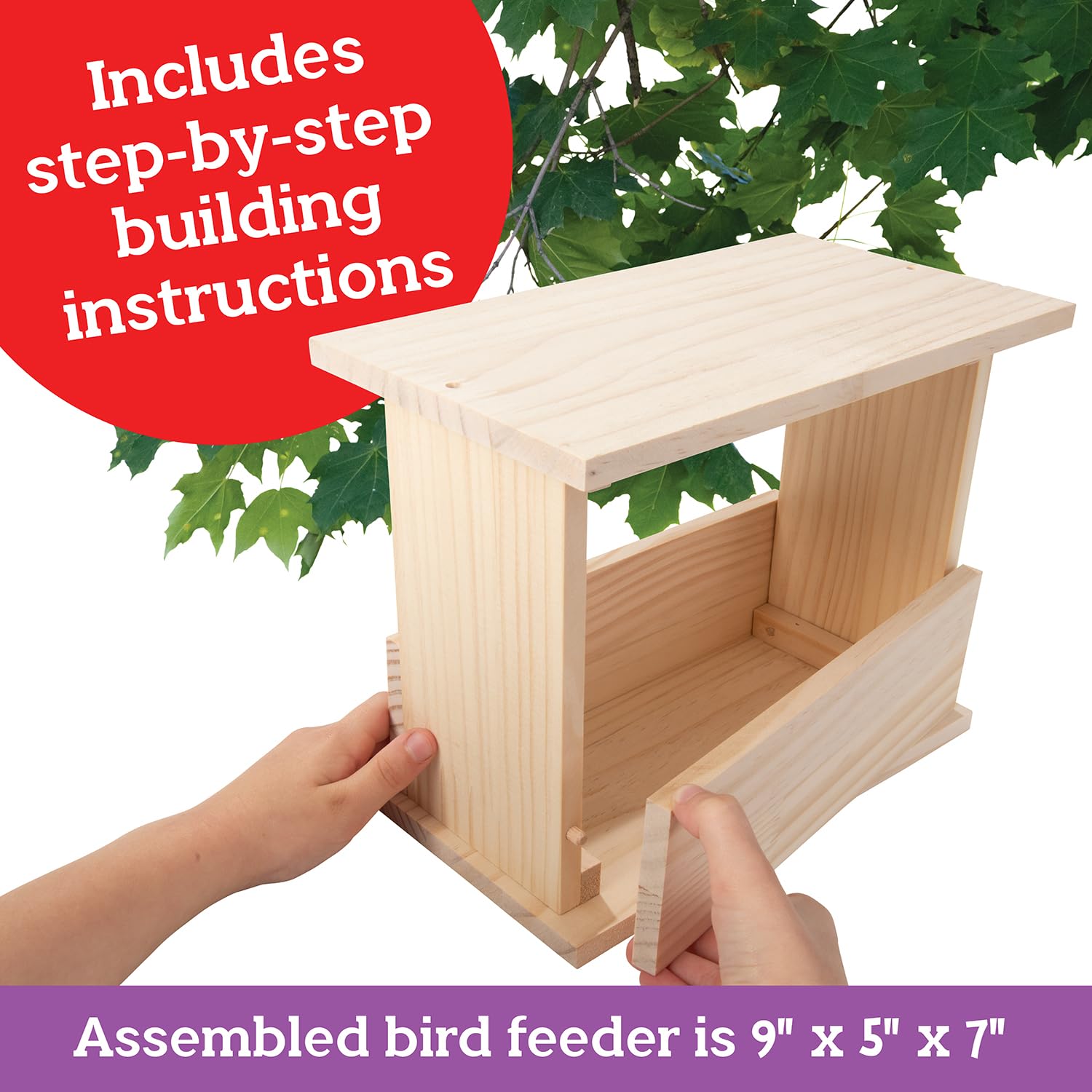 MindWare Make Your Own Bird Feeder Kits for Kids - Build Your Own - Includes 13 Paint Colors and 3 Brushes