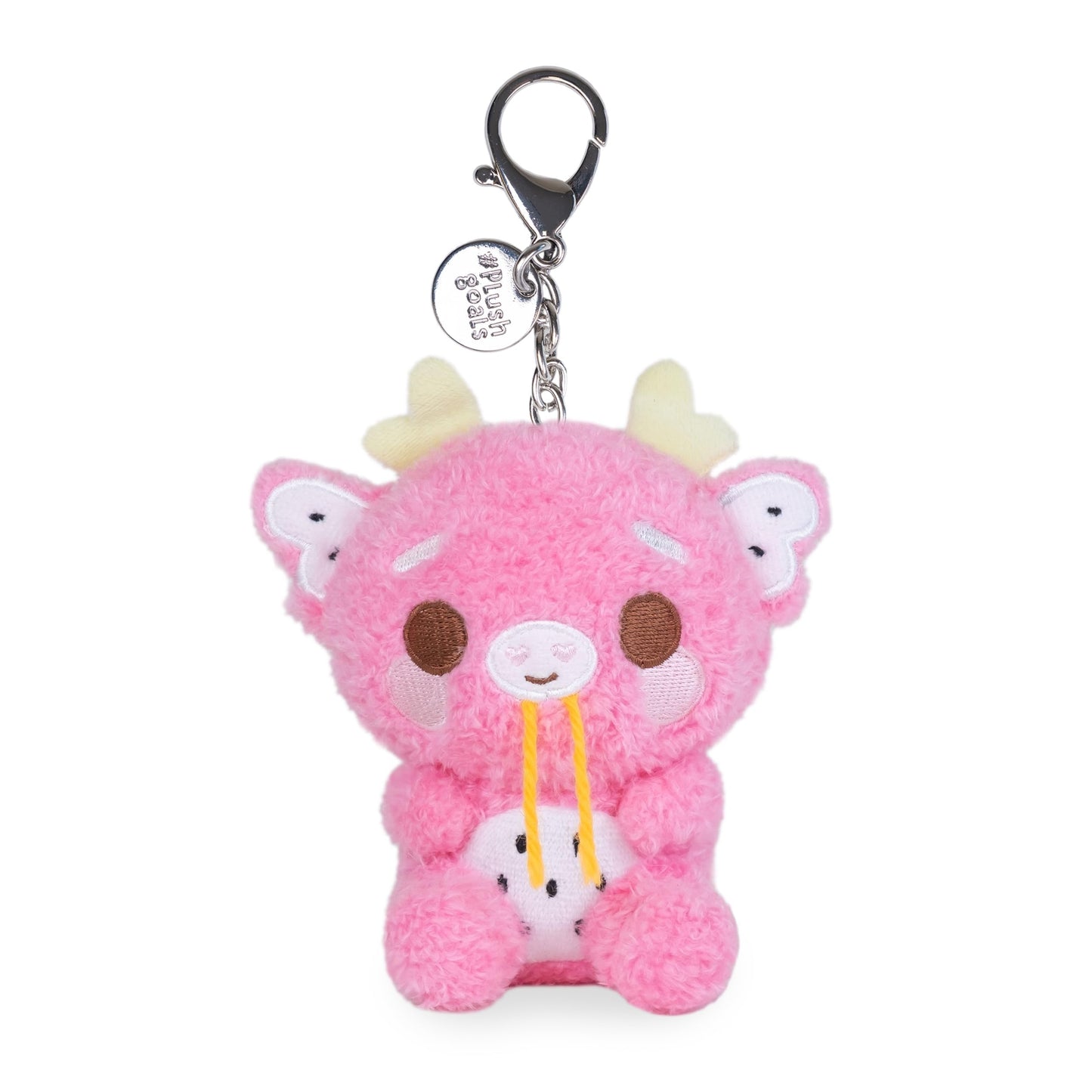 Cuddle Barn PlushGoals - Mini Dorian Keychain | Super Soft Cute Kawaii Dragonfruit Dragon Collectible Stuffed Animal Plush Toy Clip On Bag Charm, 4