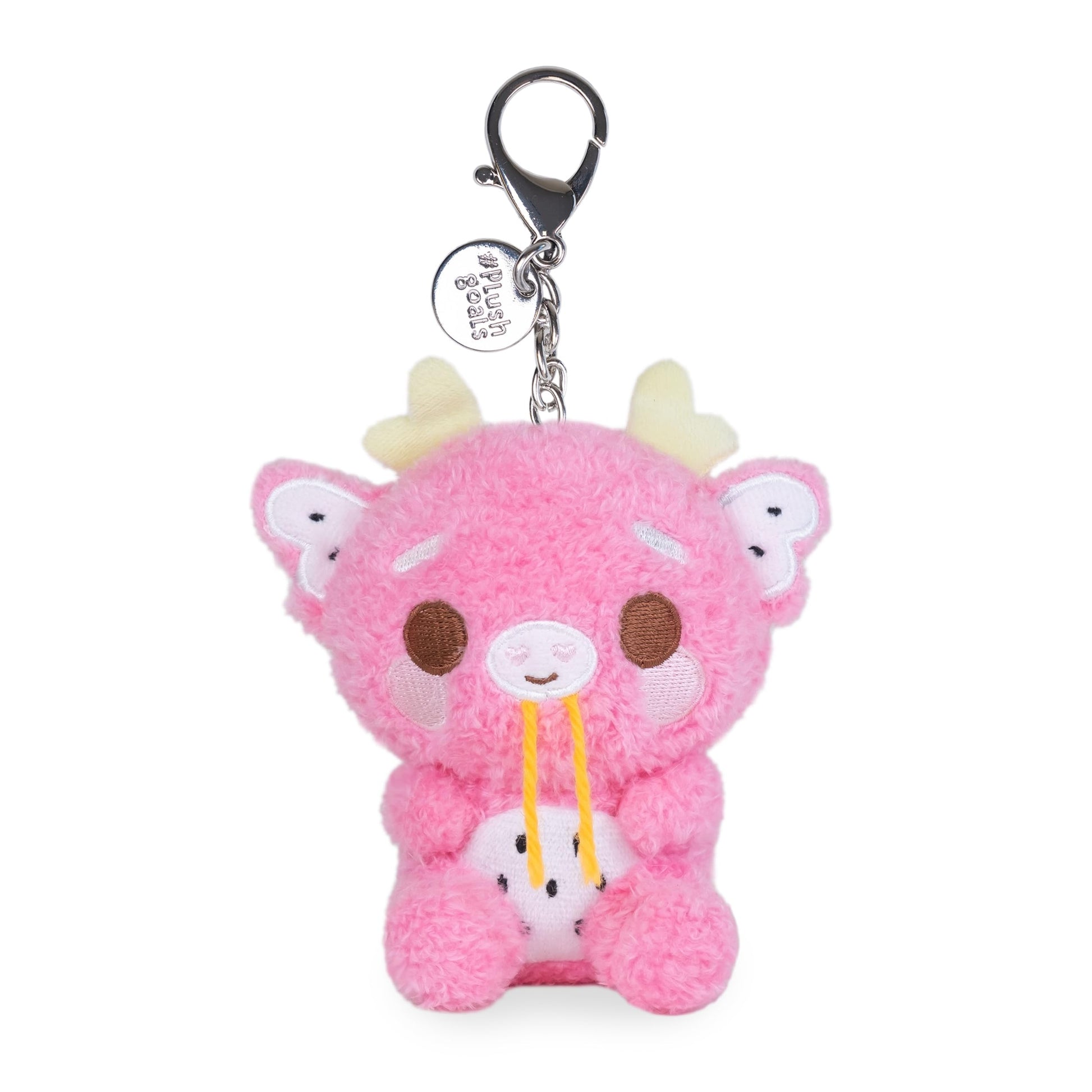 Cuddle Barn PlushGoals - Mini Dorian Keychain | Super Soft Cute Kawaii Dragonfruit Dragon Collectible Stuffed Animal Plush Toy Clip On Bag Charm, 4