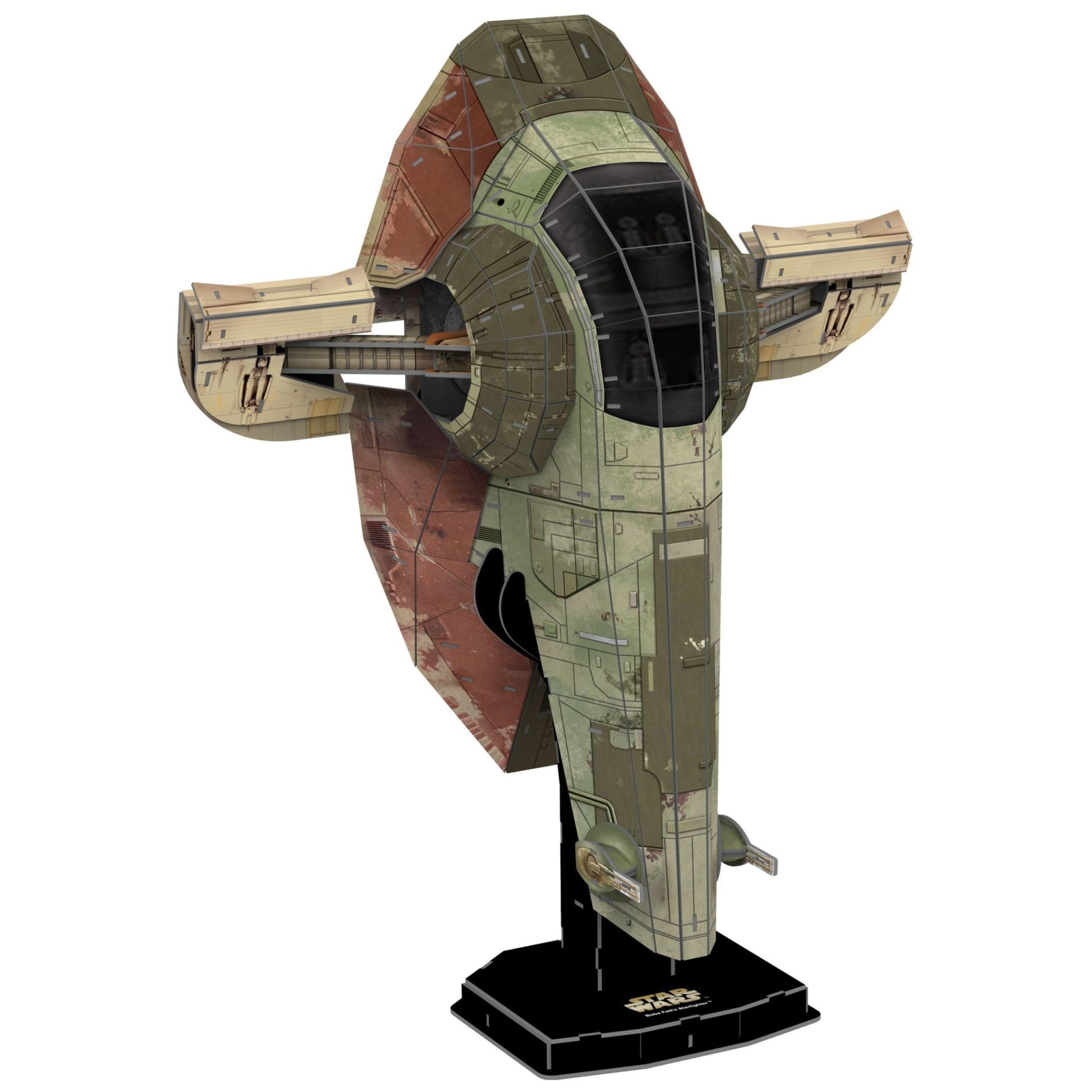 4D Puzzle - Star Wars: The Mandalorian: Boba Fett’s Starfighter - 130 Paper Model Kit for Teens and Adults - Ages 14+