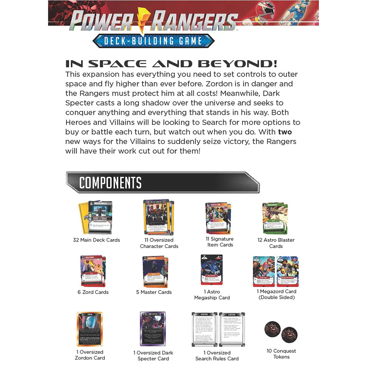 Renegade Game Studios Power Rangers Deck-Building Game Flying Higher