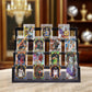 MCAEFER ZHCY 4-Tier Graded Trading Baseball Football Sports Card Display Case,Wooden Card Display Stand,Exquisite Trading Card Display for Card Game